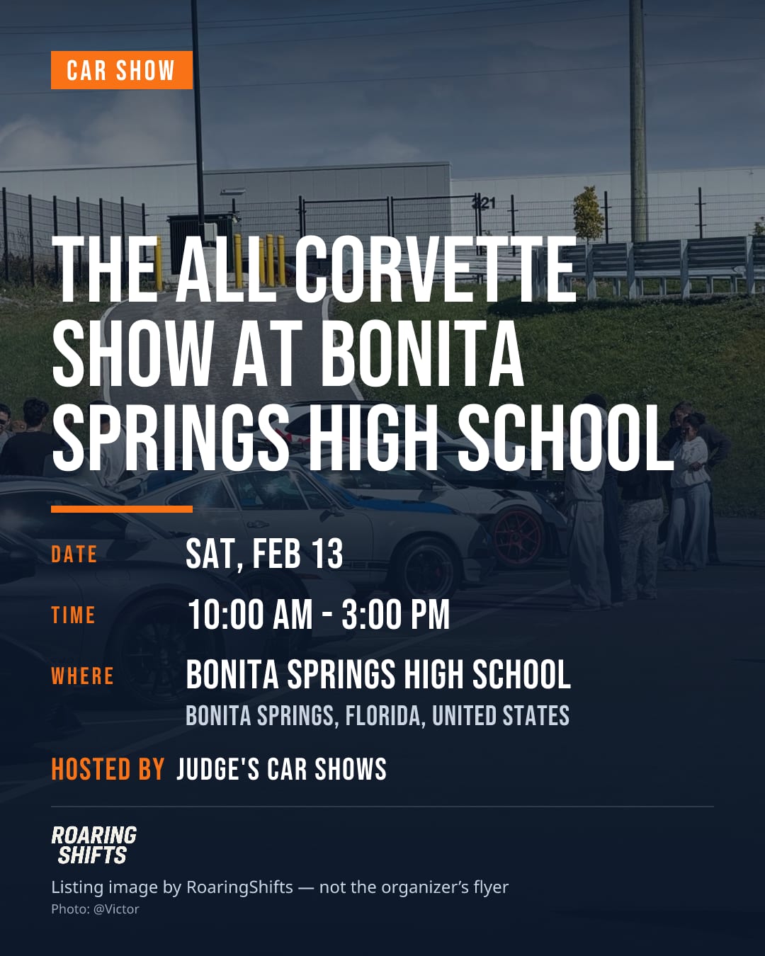 The All Corvette Show at Bonita Springs High School flyer