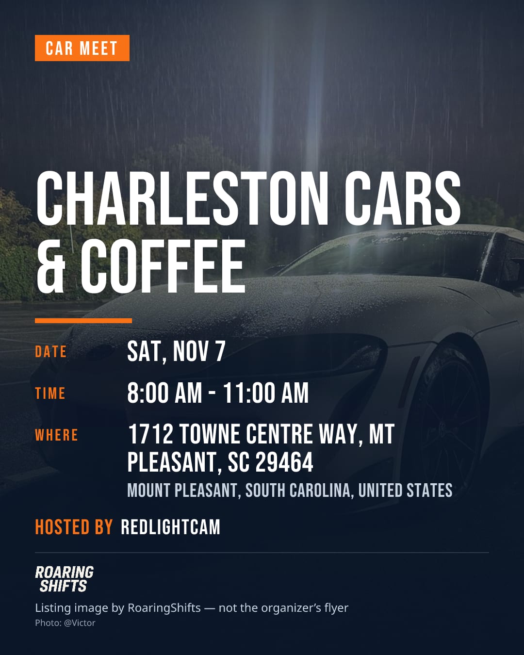 Charleston Cars & Coffee flyer
