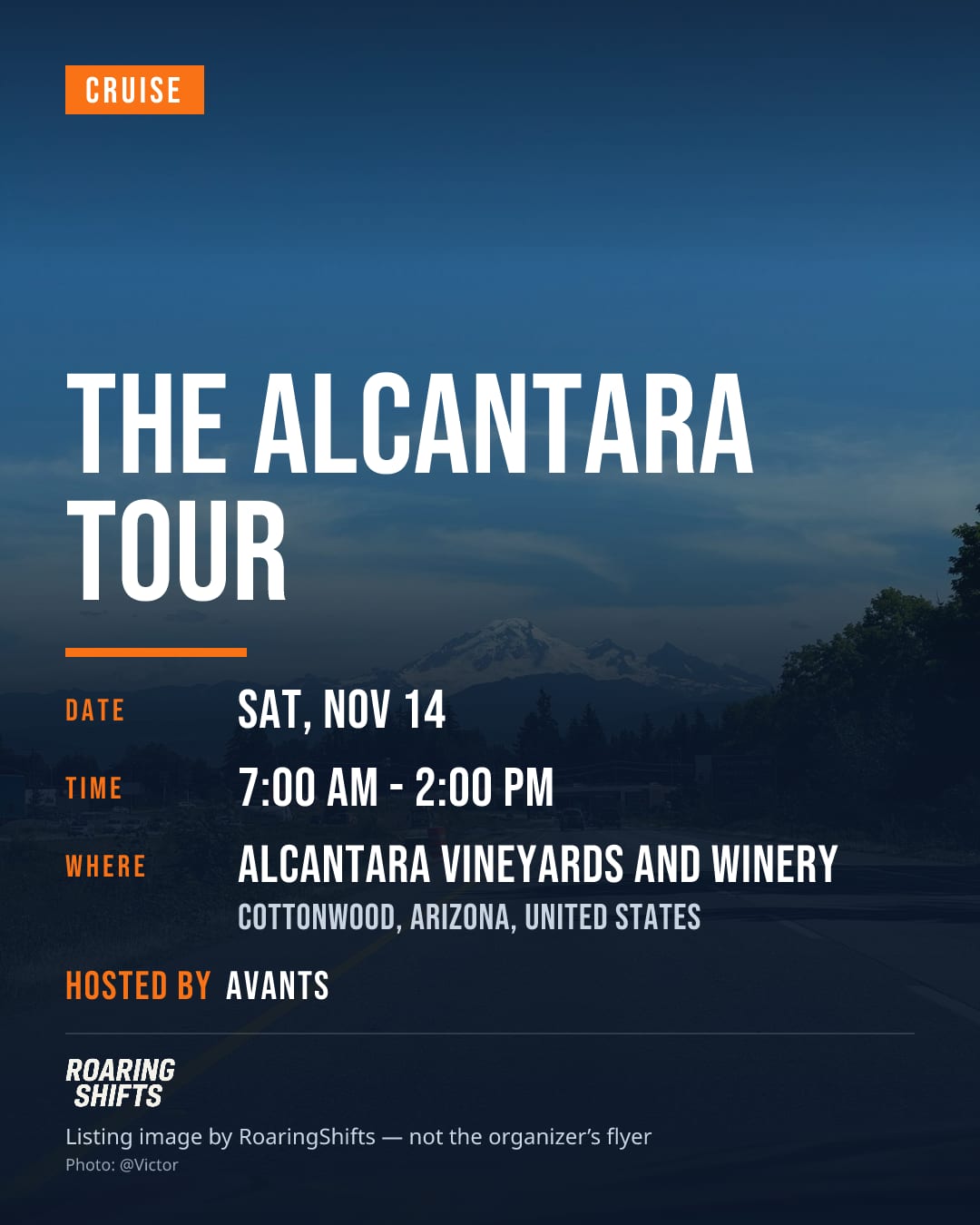 The Alcantara Tour flyer