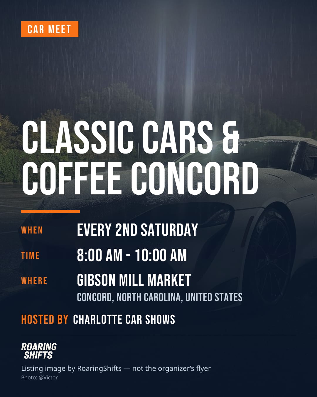 Classic Cars & Coffee Concord flyer