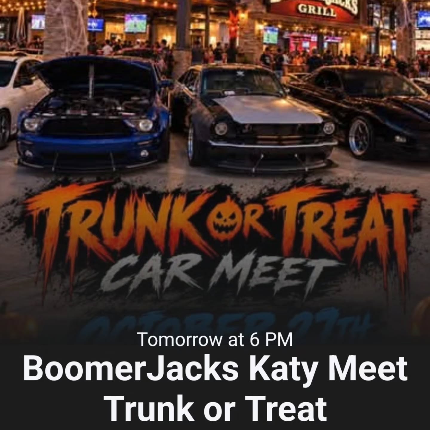 Trunk or Treat Car Meet - BoomerJacks Katy flyer