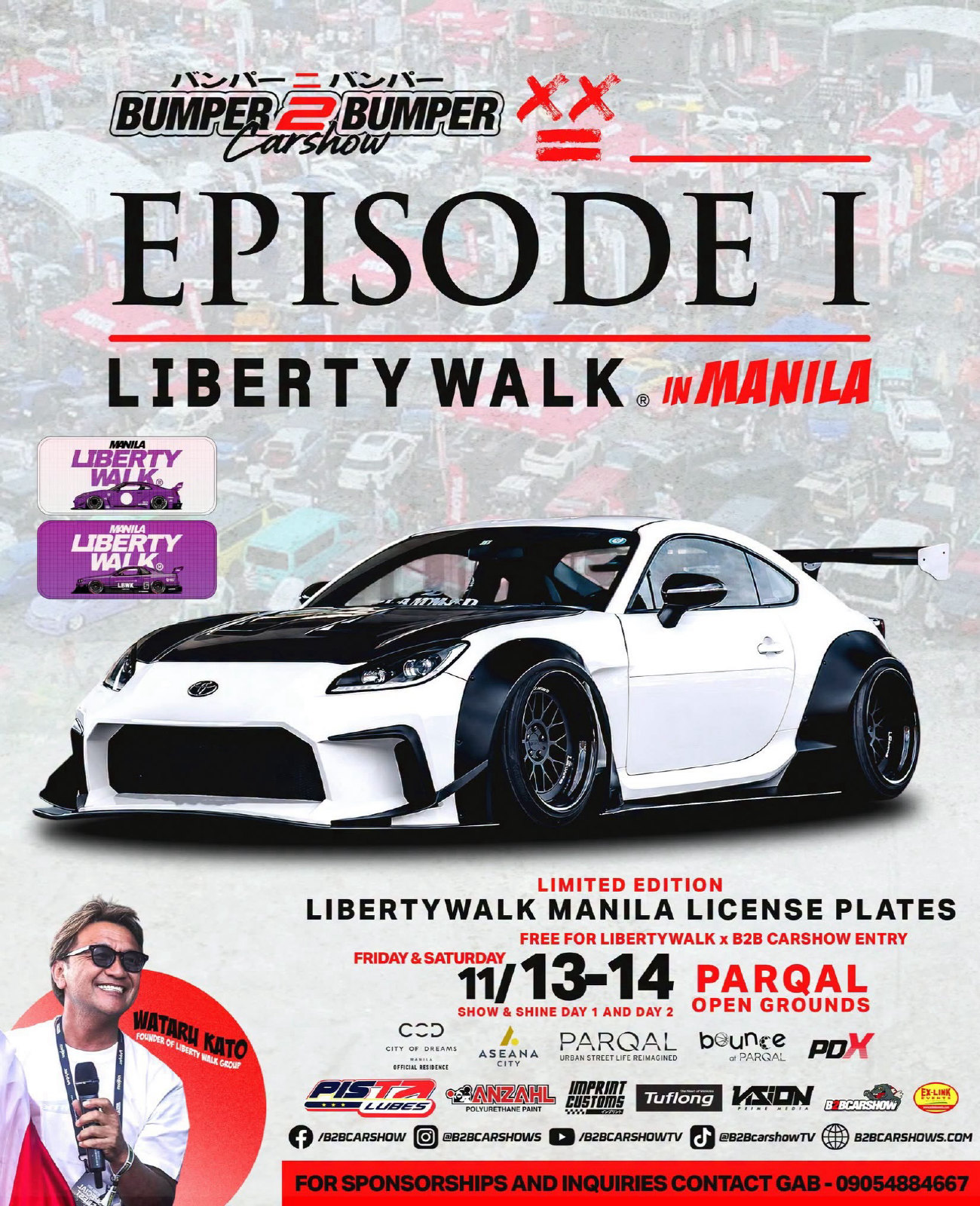 Bumper 2 Bumper Carshow - Episode I LibertyWalk in Manila flyer