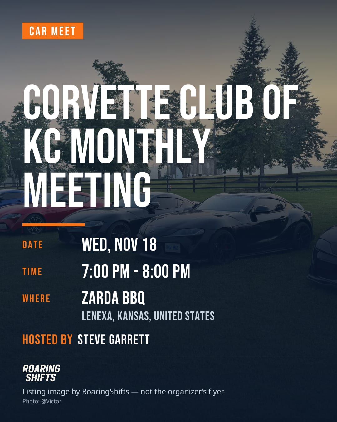 Corvette Club of KC Monthly Meeting
