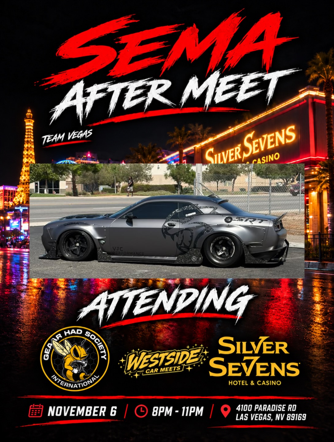 SEMA After Meet - Team Vegas flyer