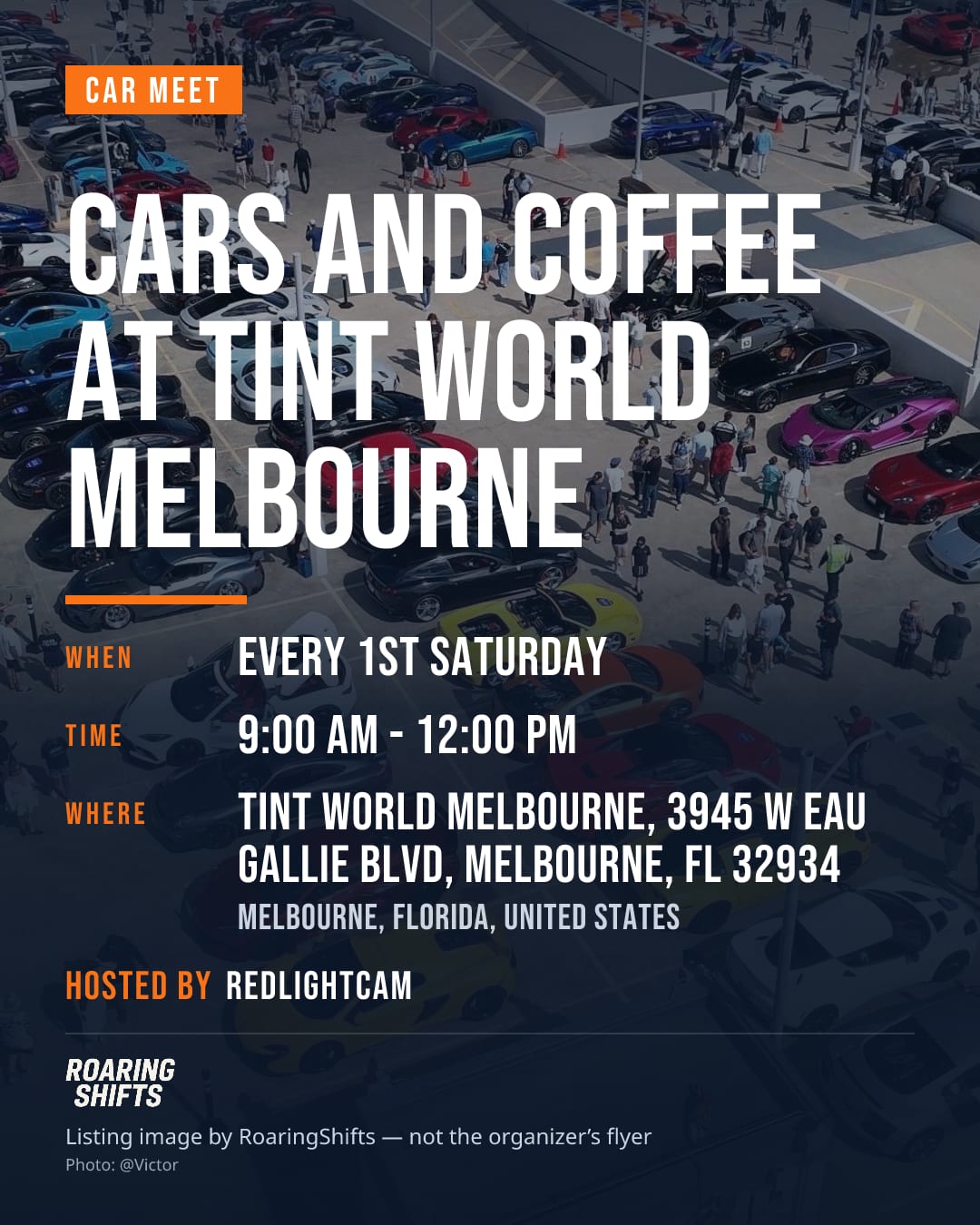 Cars and Coffee at Tint World Melbourne flyer