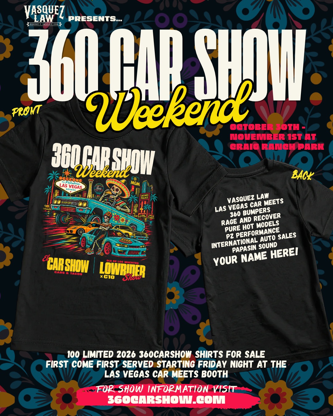 360 Car Show Weekend flyer