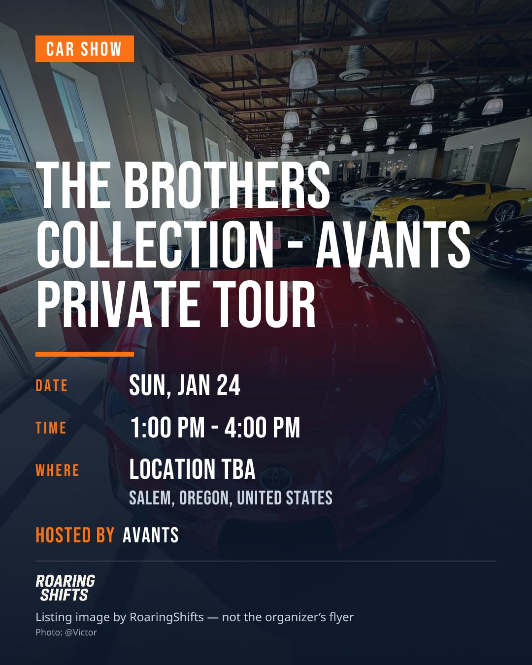 The Brothers Collection - Avants Private Tour flyer
