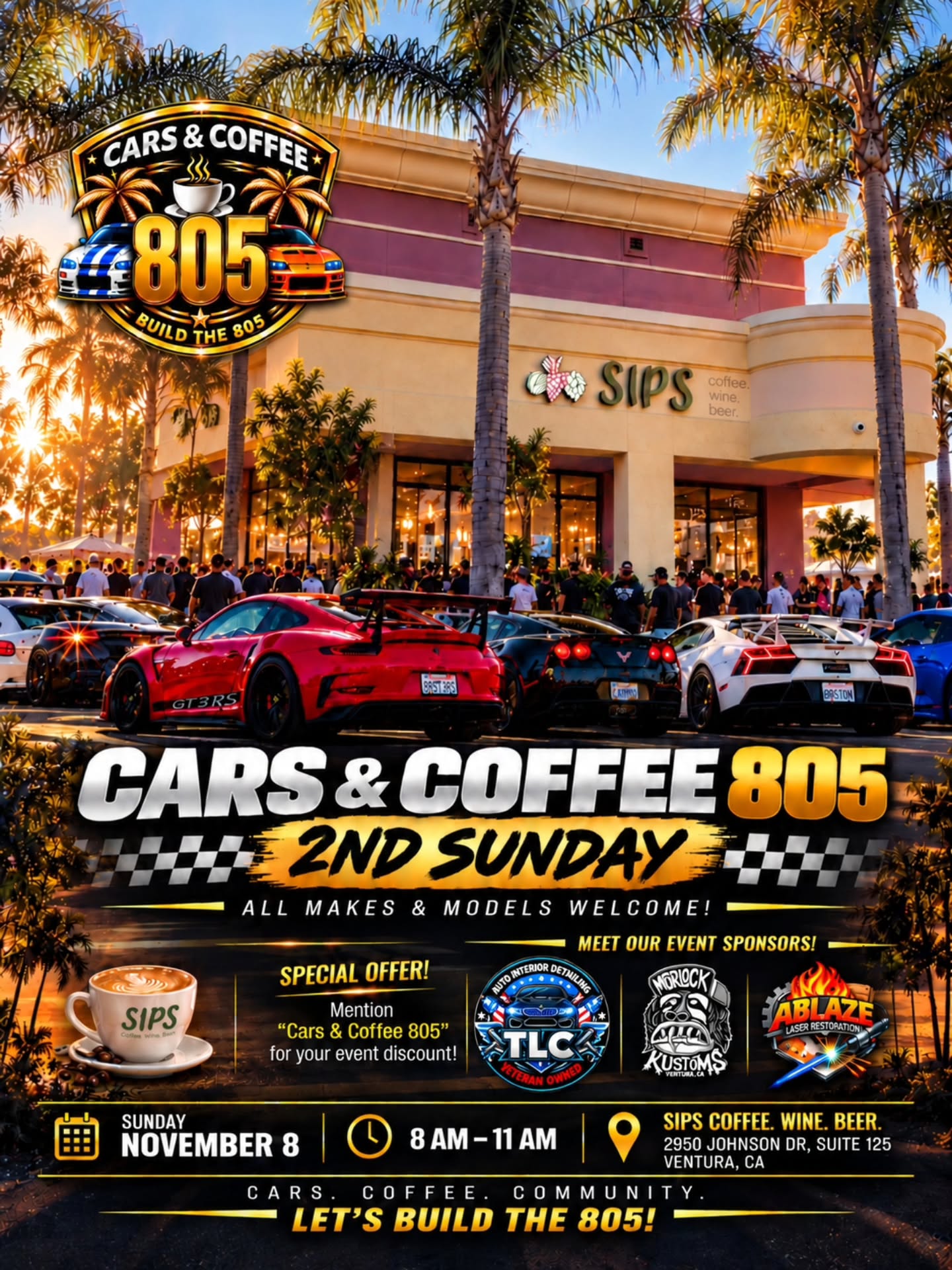 Cars & Coffee 805 - 2nd Sunday flyer