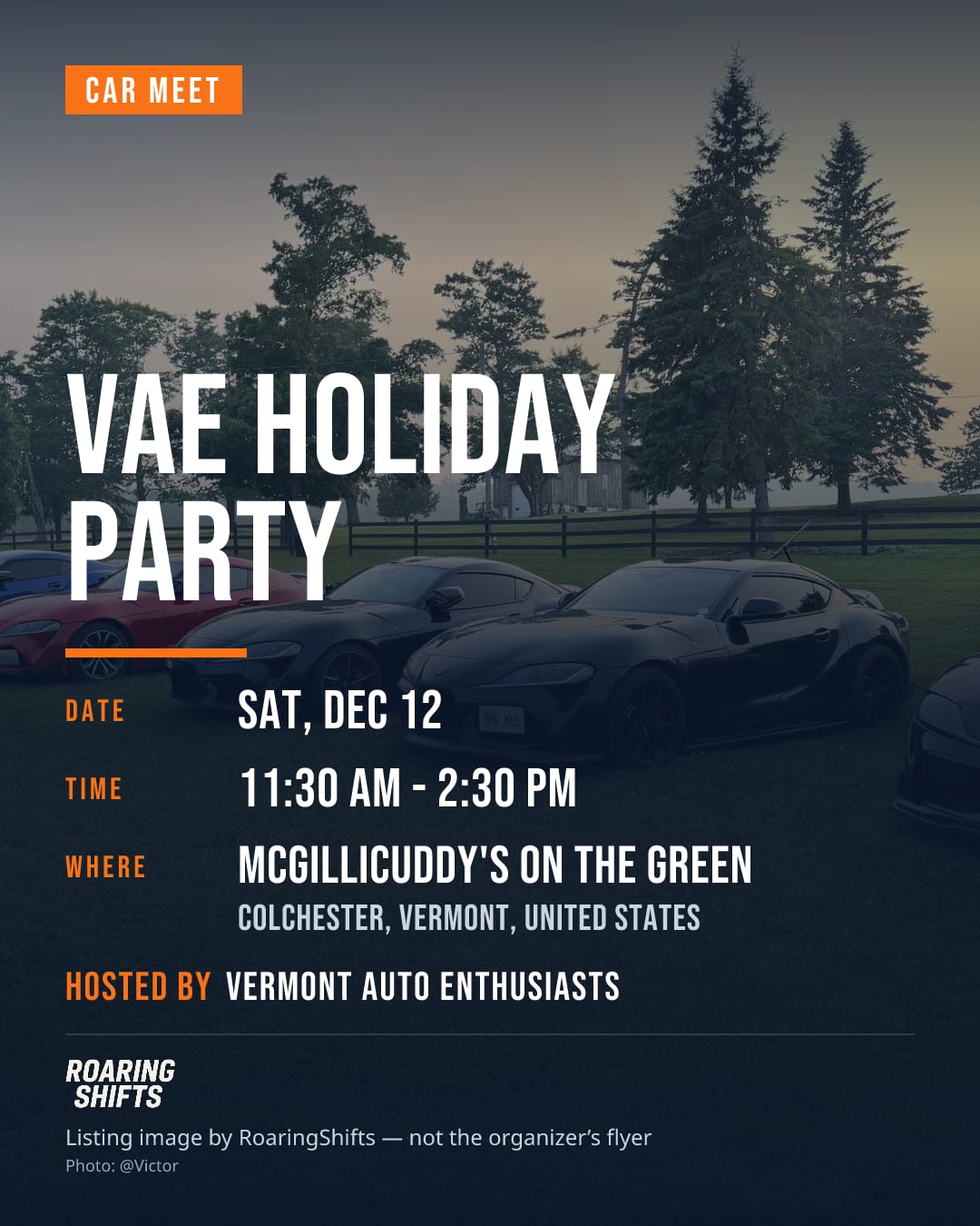 VAE Holiday Party flyer