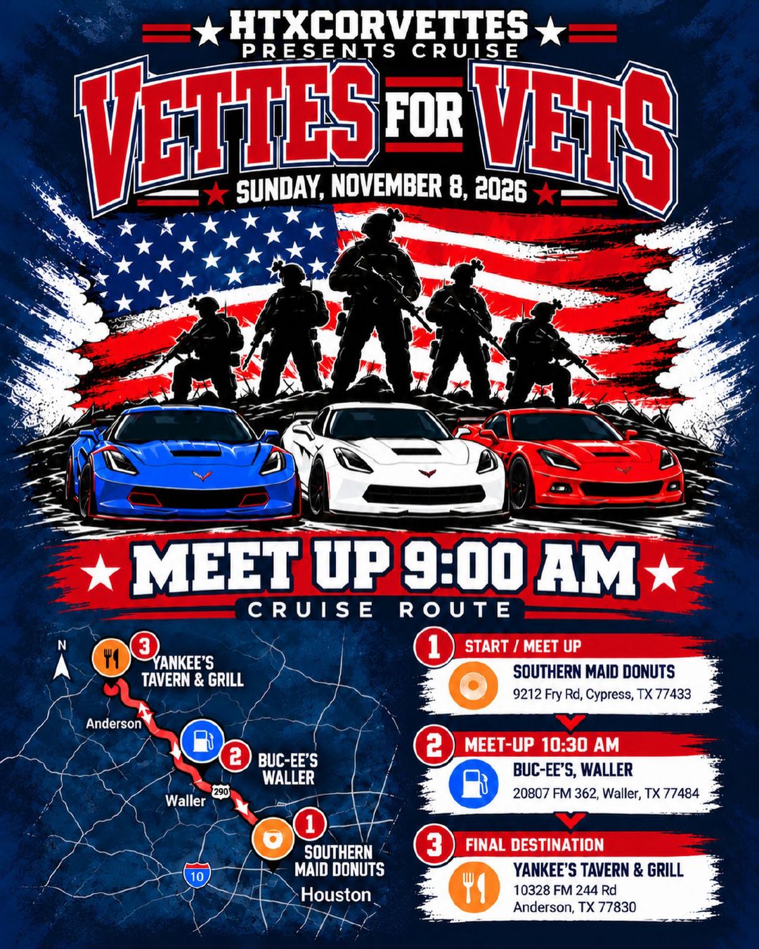 Vettes for Vets Cruise