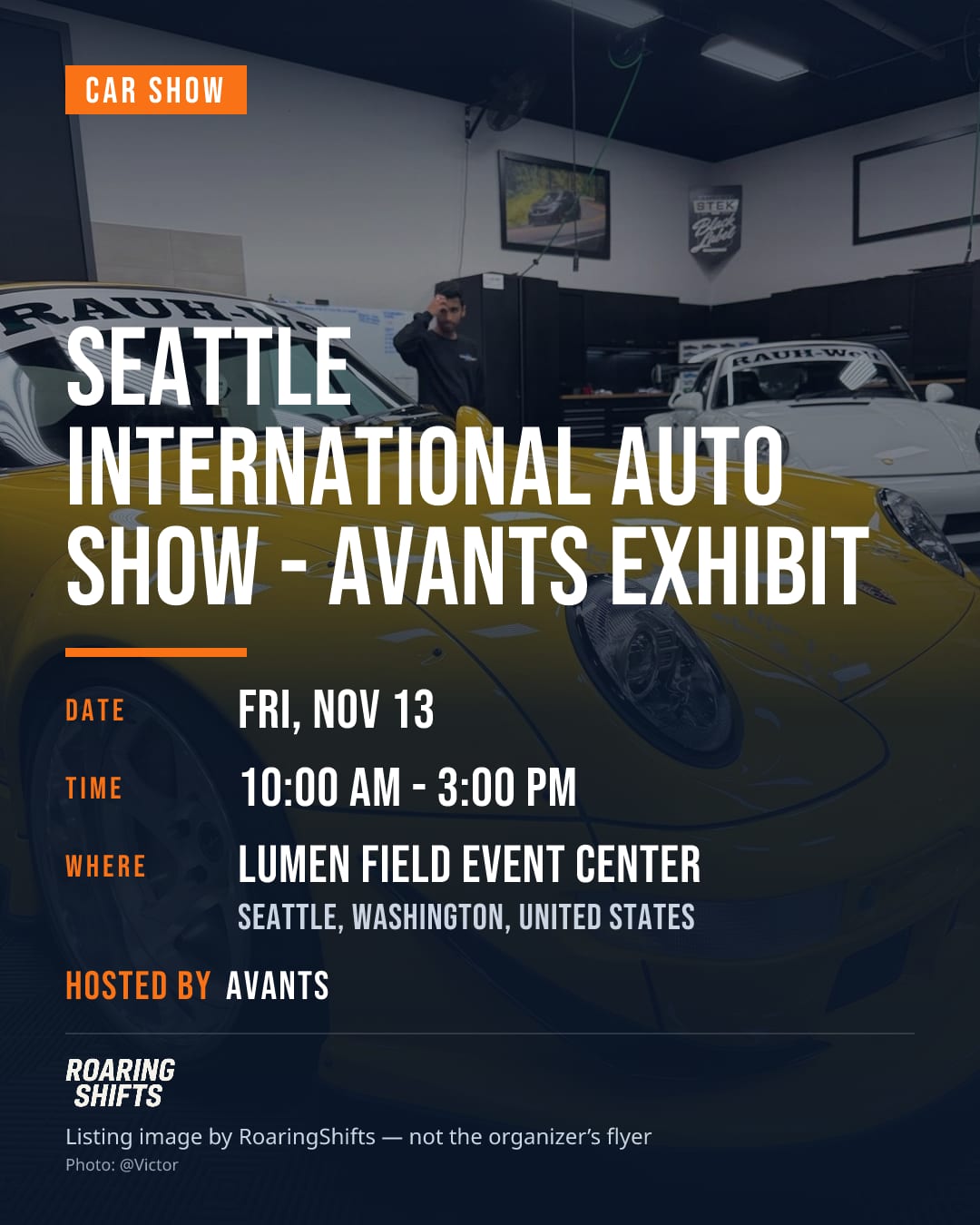 Seattle International Auto Show - Avants Exhibit flyer