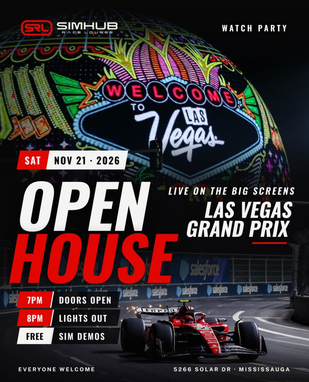 SimHub Race Lounge Open House - Las Vegas Grand Prix Watch Party