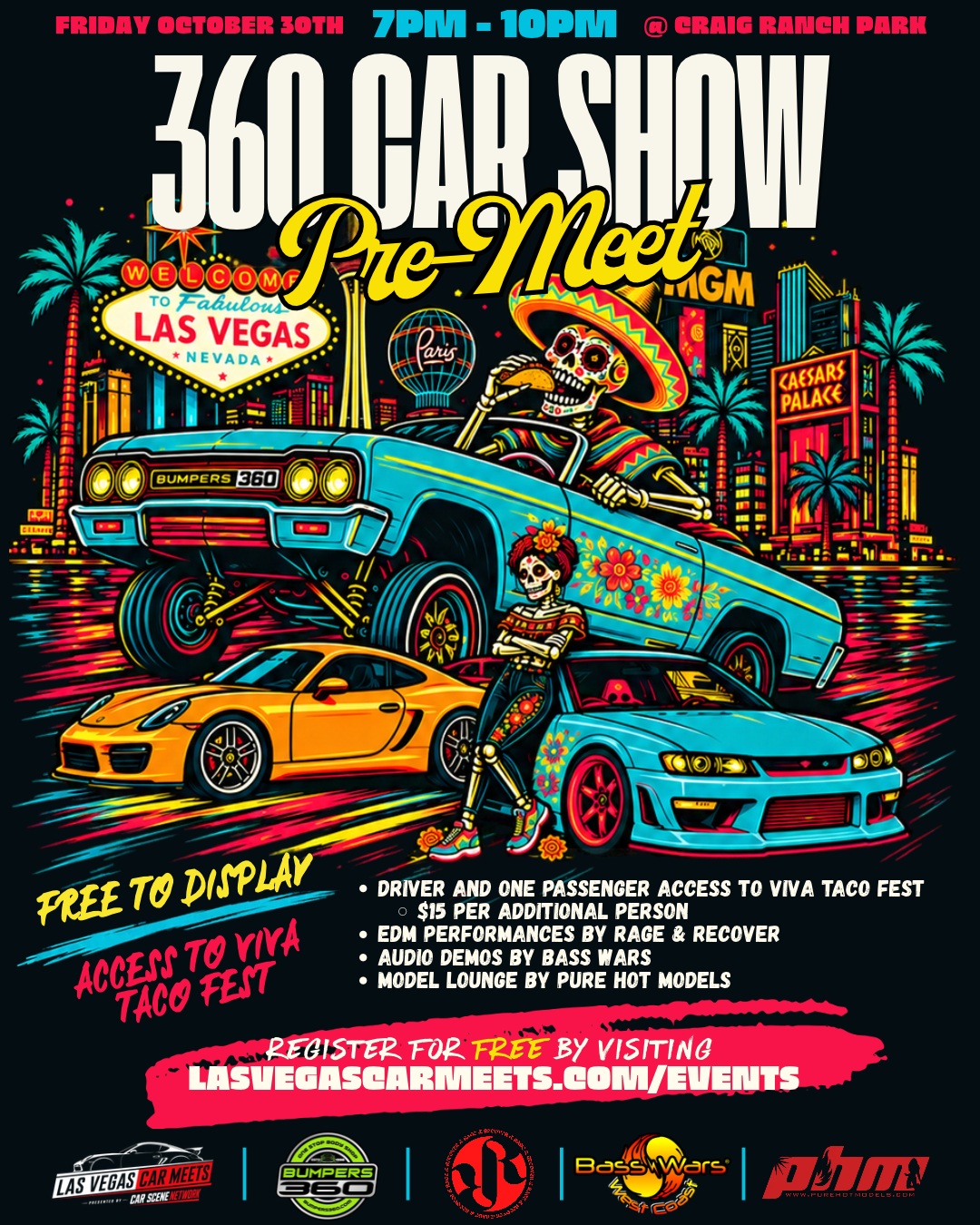 360 Car Show Pre-Meet flyer
