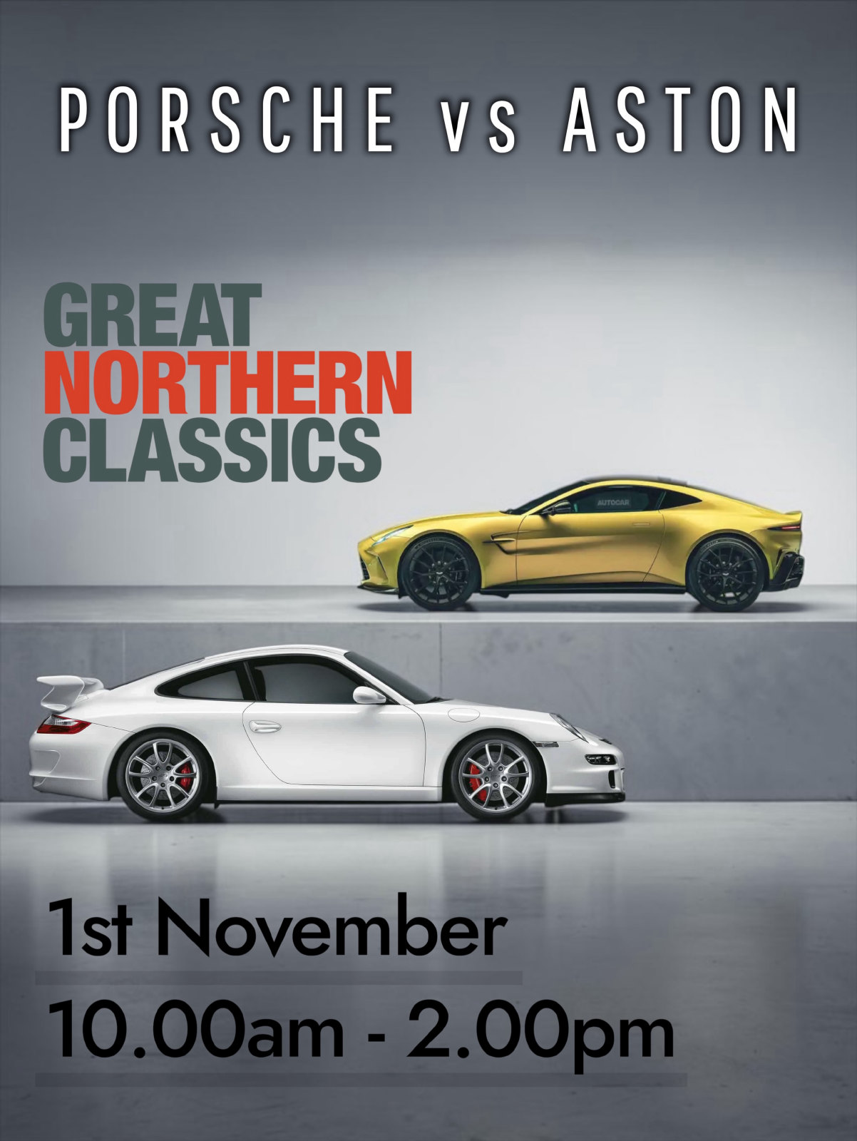 Great Northern Classics - Porsche vs Aston flyer
