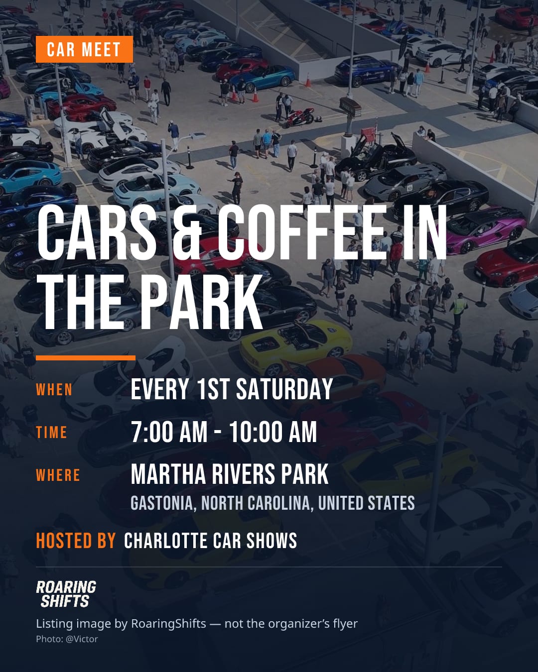 Cars & Coffee in the Park flyer