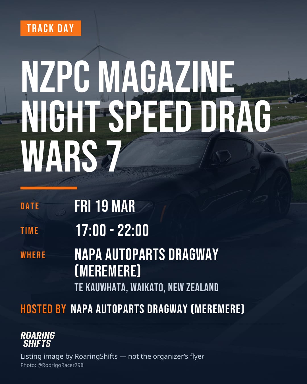 NZPC Magazine Night Speed Drag Wars 7 flyer
