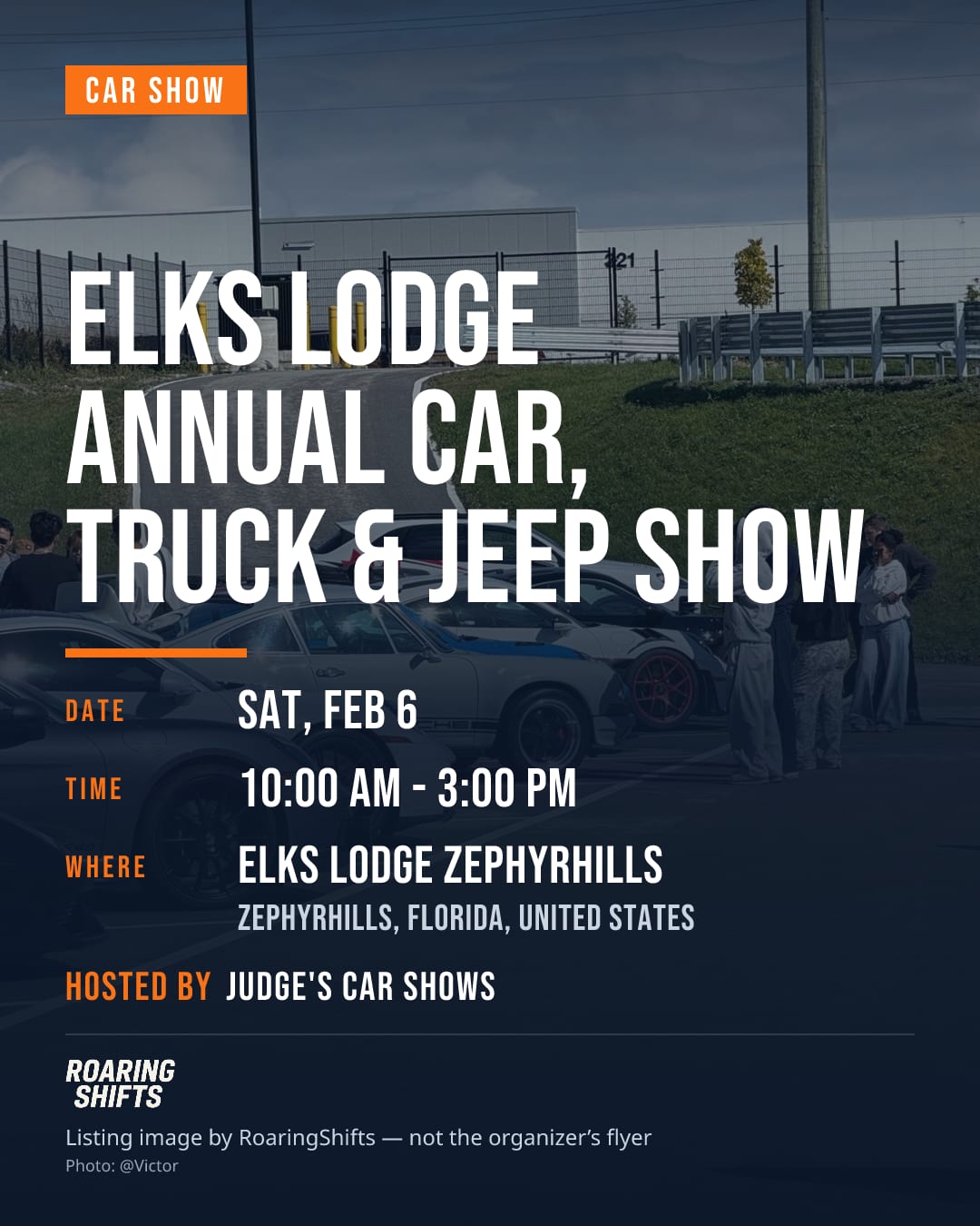 Elks Lodge Annual Car, Truck & Jeep Show flyer