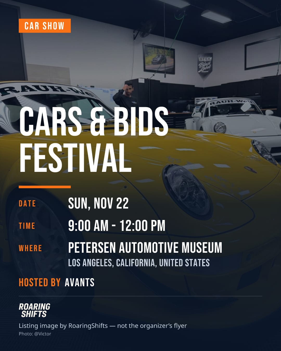 Cars & Bids Festival flyer