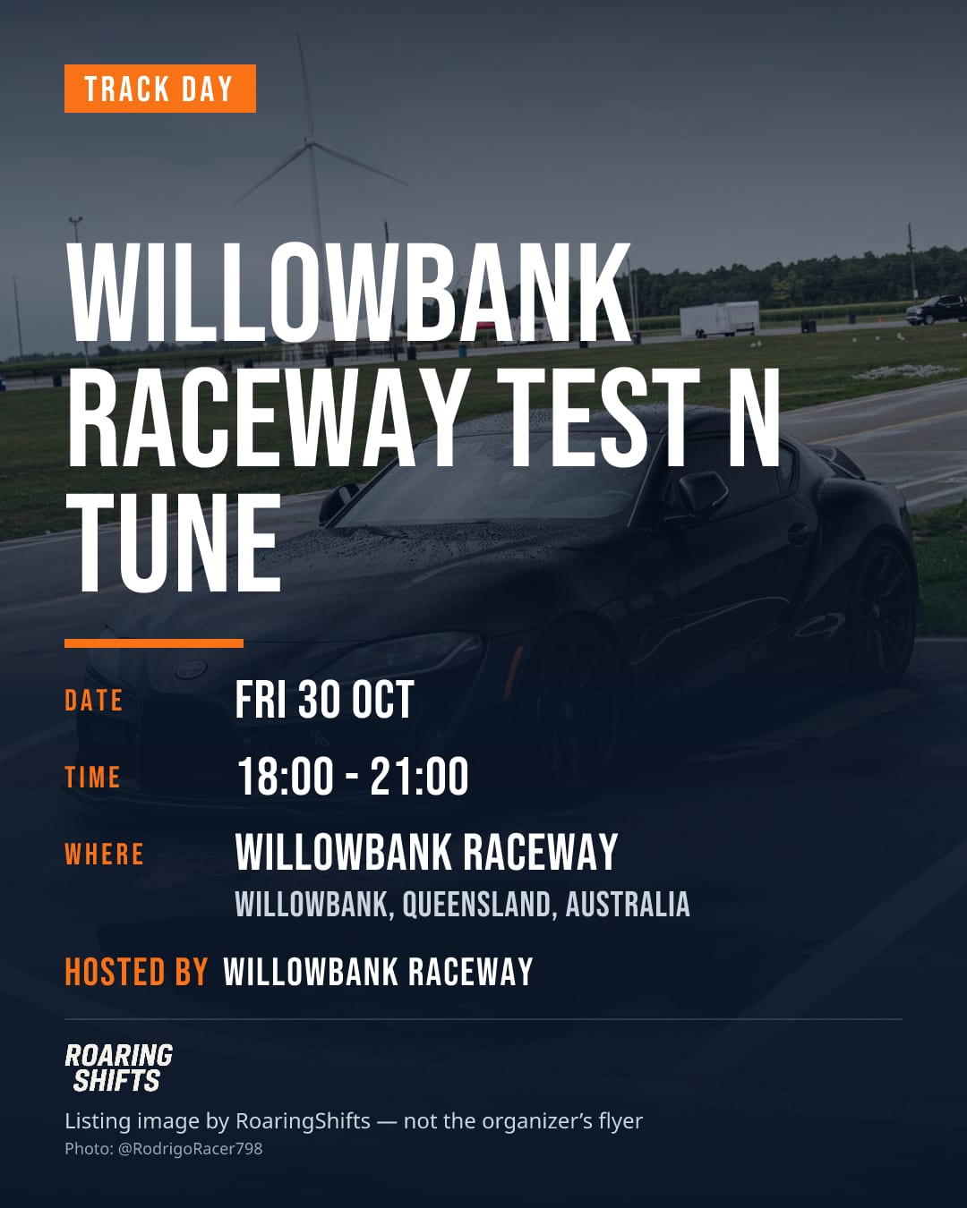Willowbank Raceway Test N Tune flyer