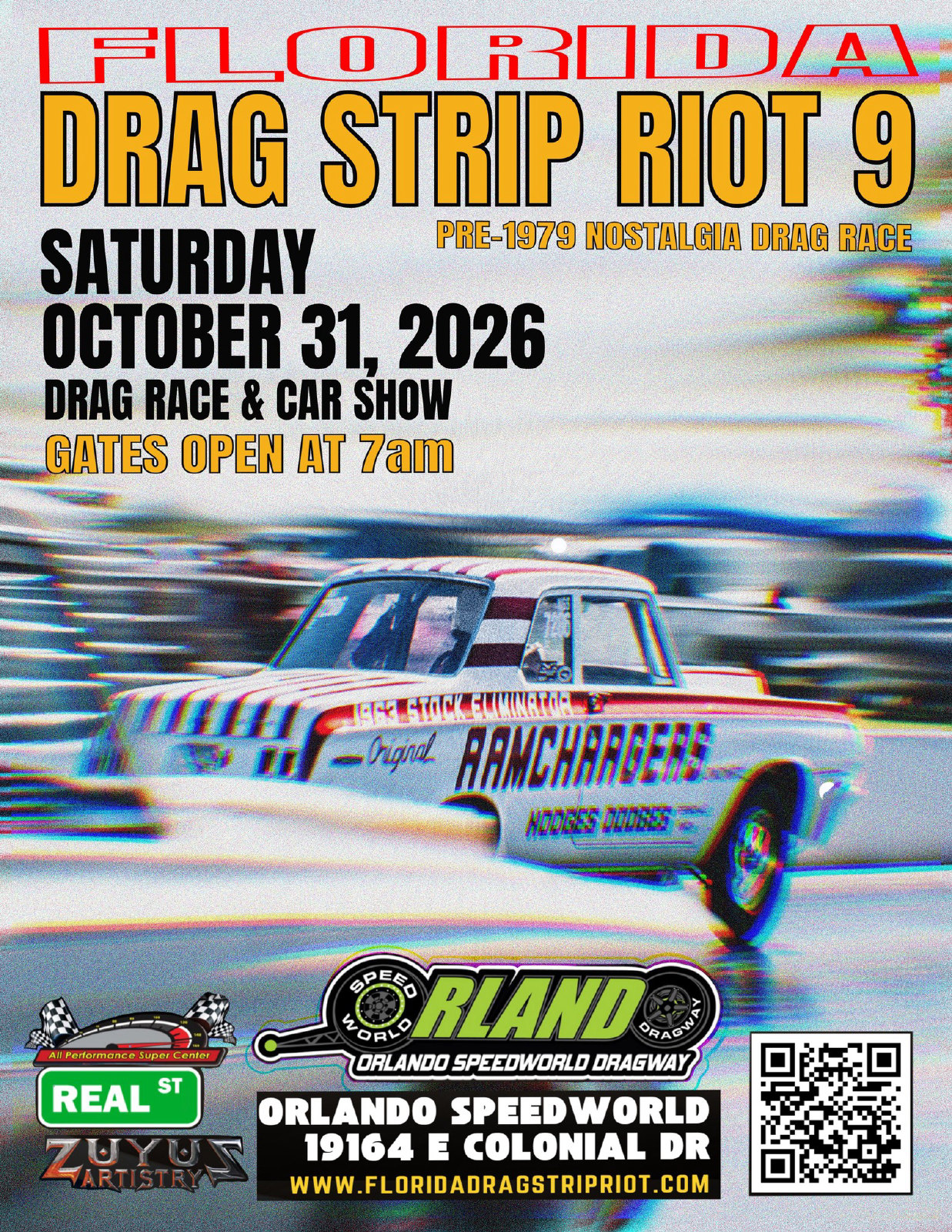 Florida Drag Strip Riot 9 flyer
