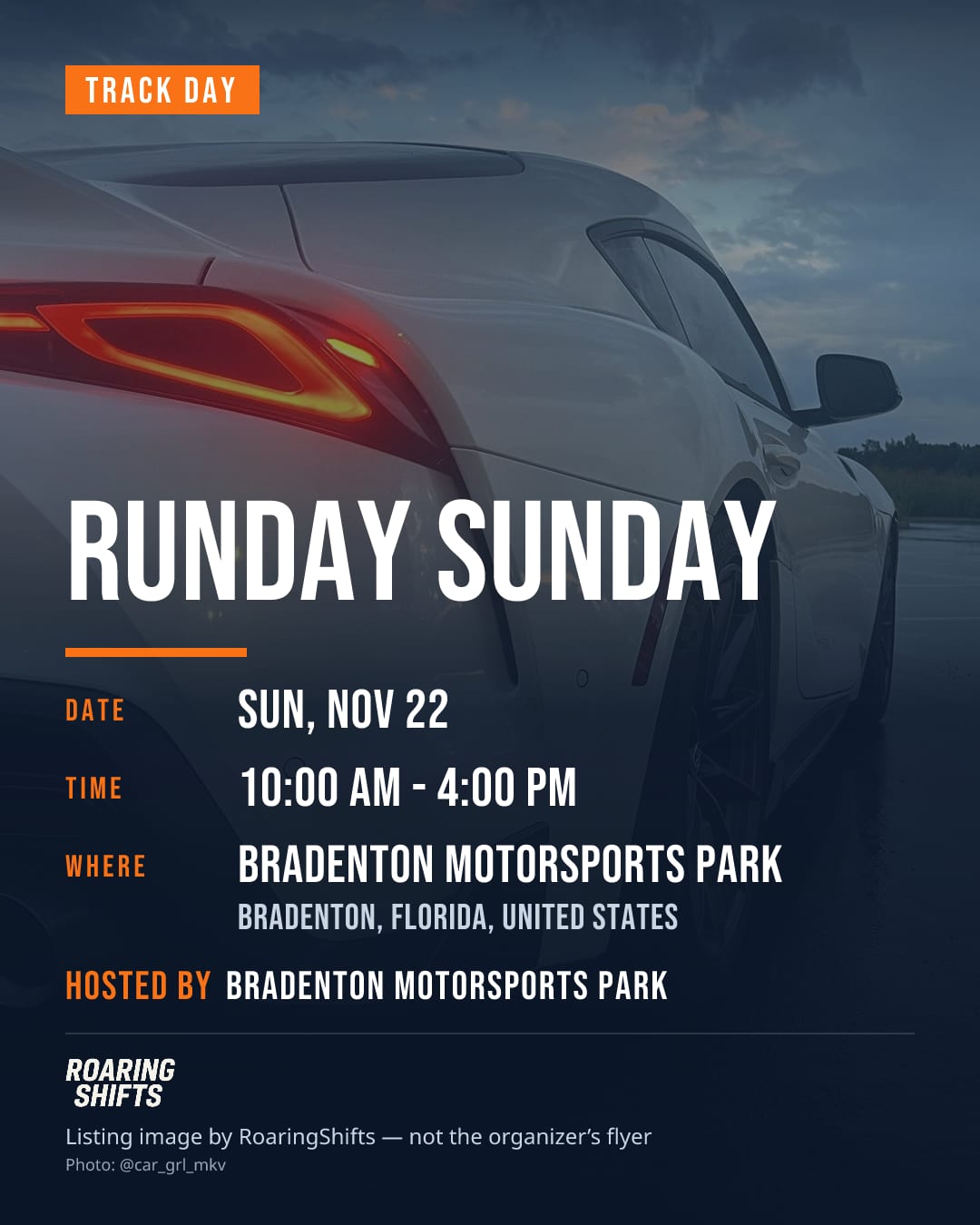 Runday Sunday flyer