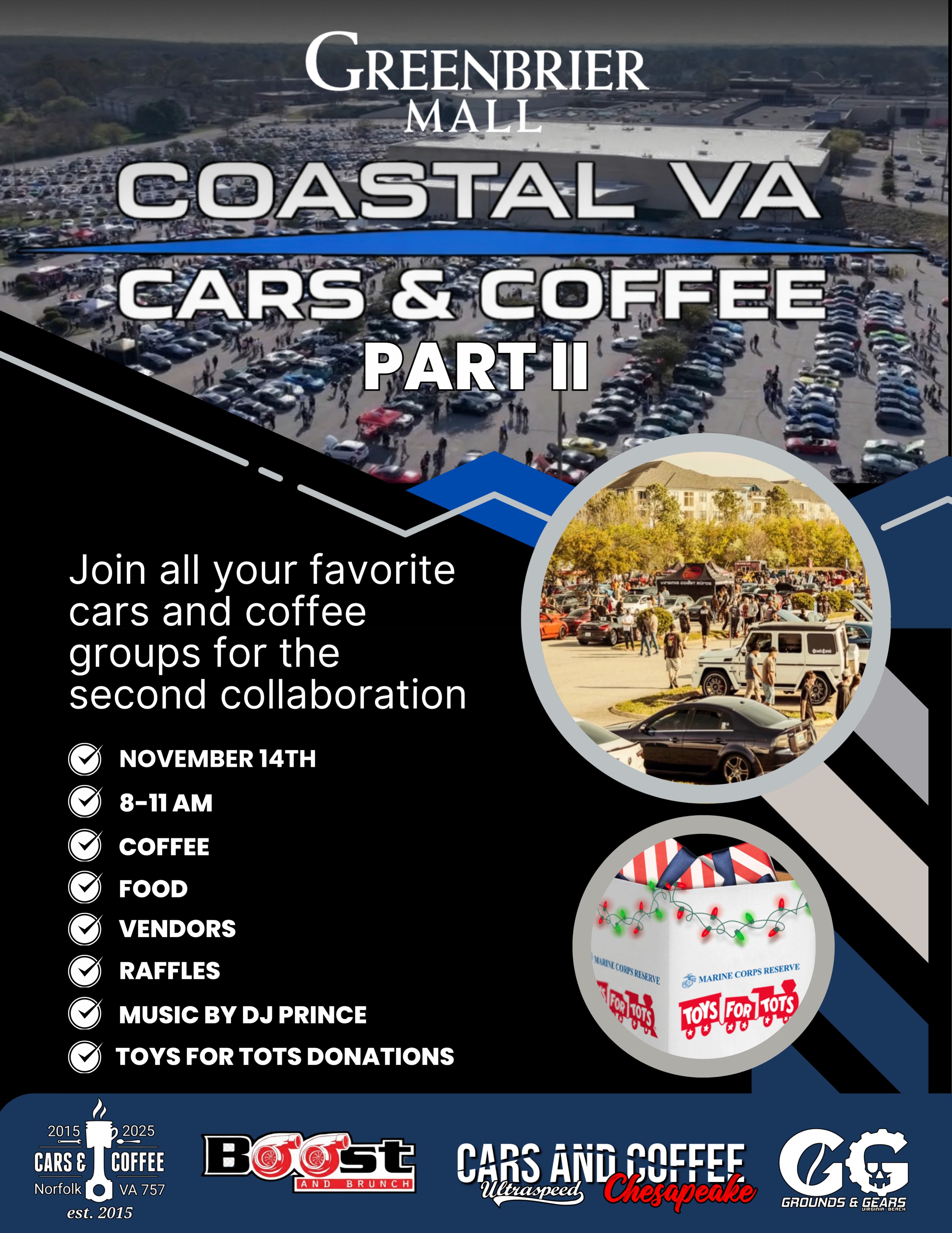 Coastal VA Cars & Coffee Part II flyer
