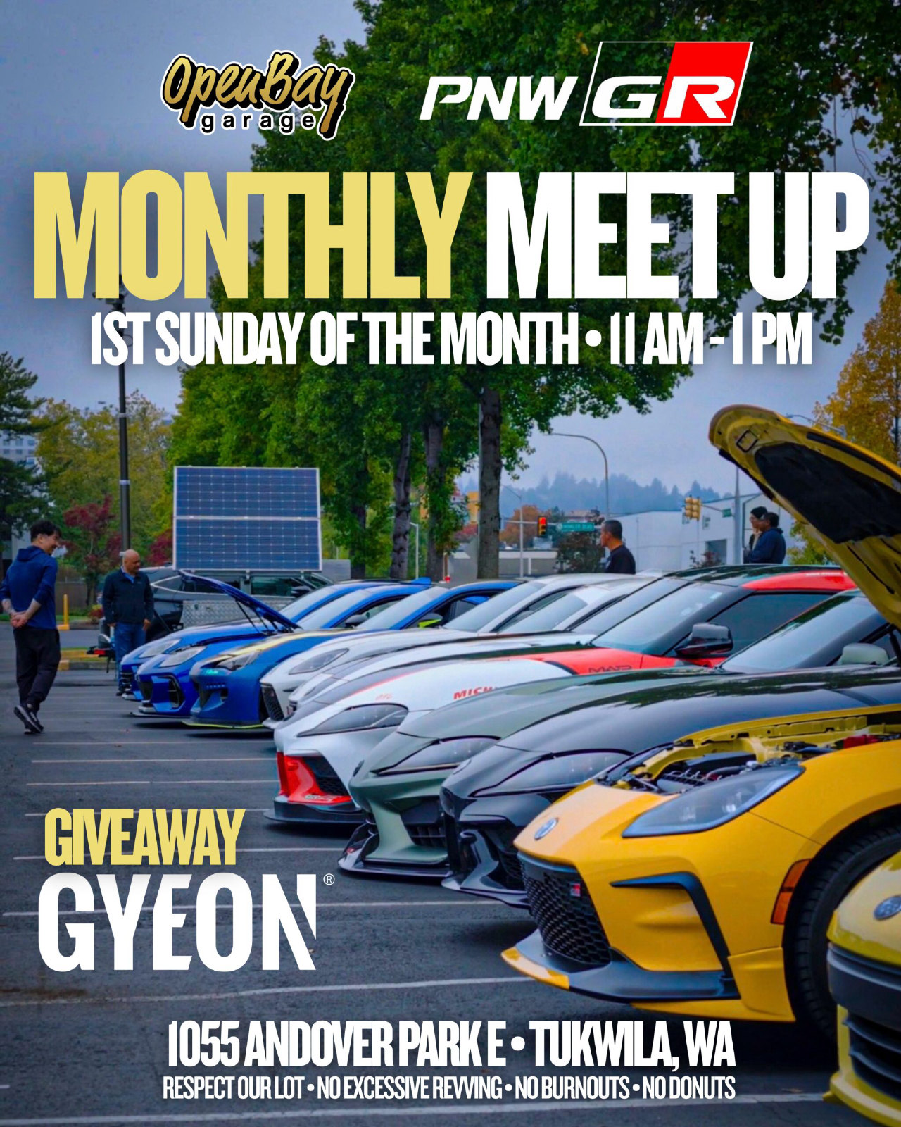 PNW GR Monthly Meet Up flyer