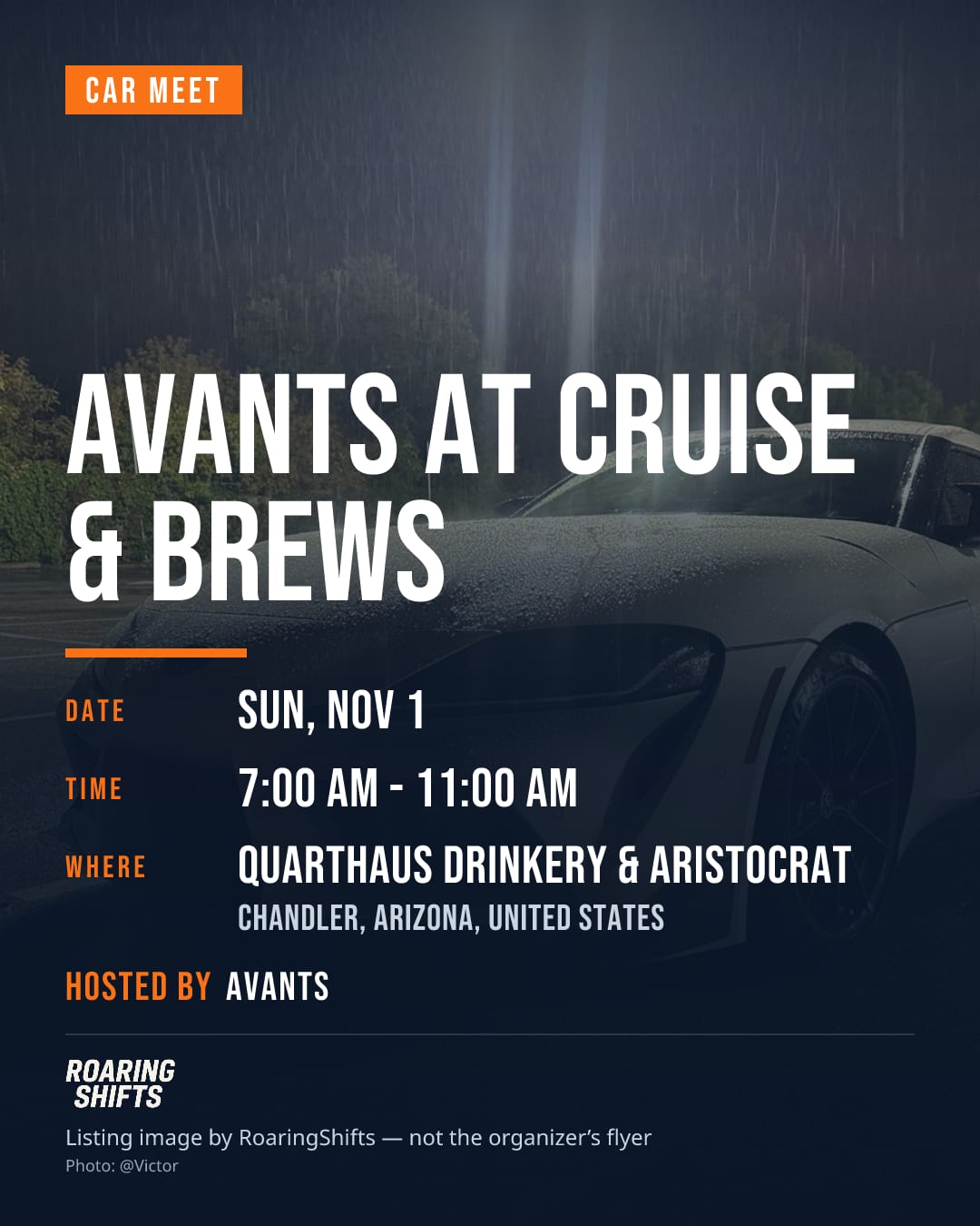 Avants at Cruise & Brews flyer