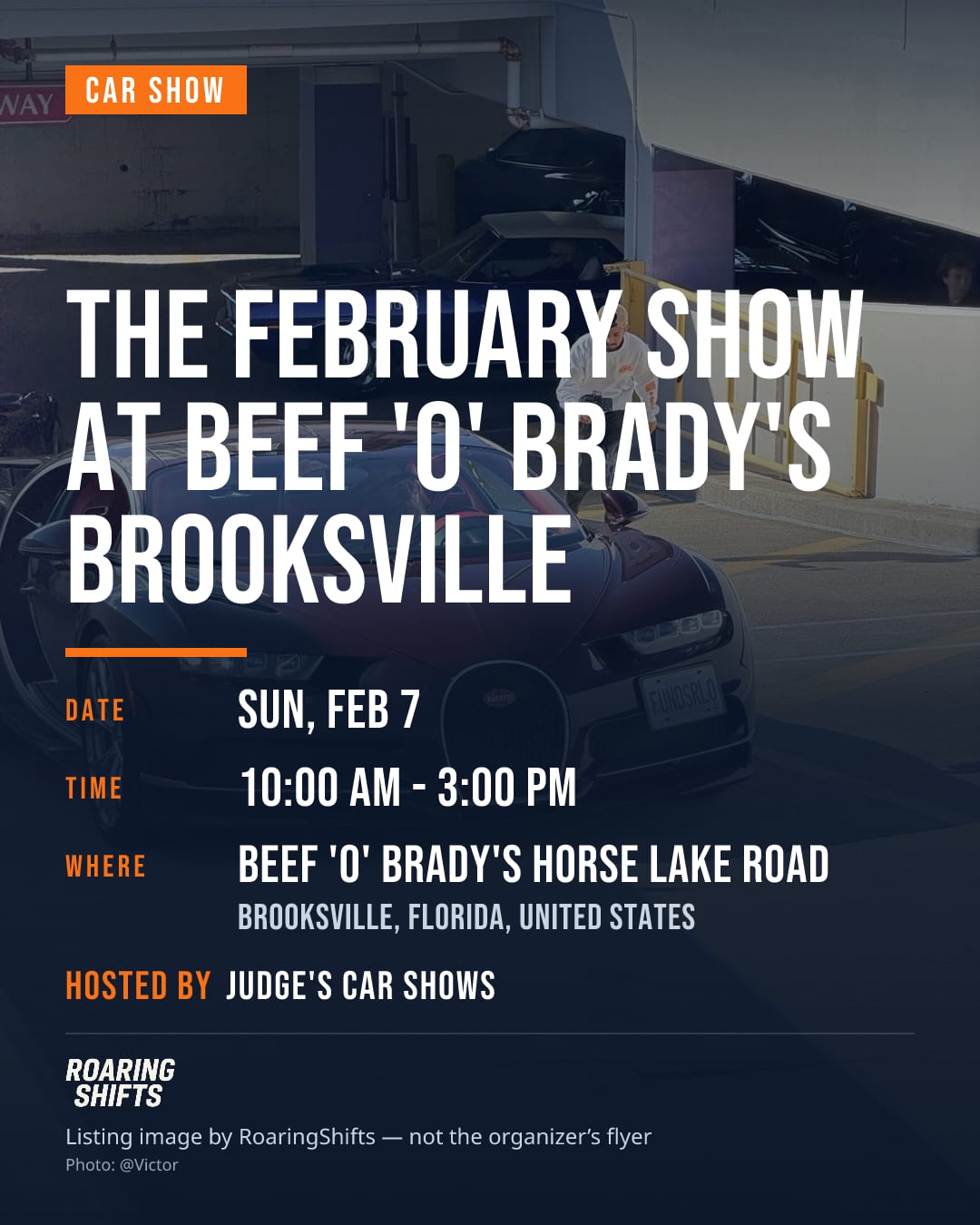 The February Show at Beef 'O' Brady's Brooksville flyer