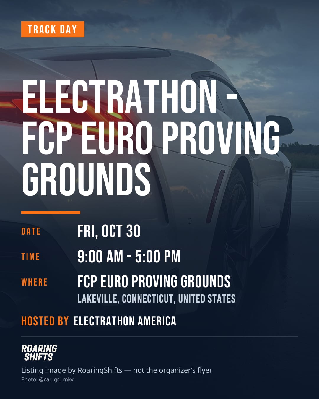 Electrathon - FCP Euro Proving Grounds flyer