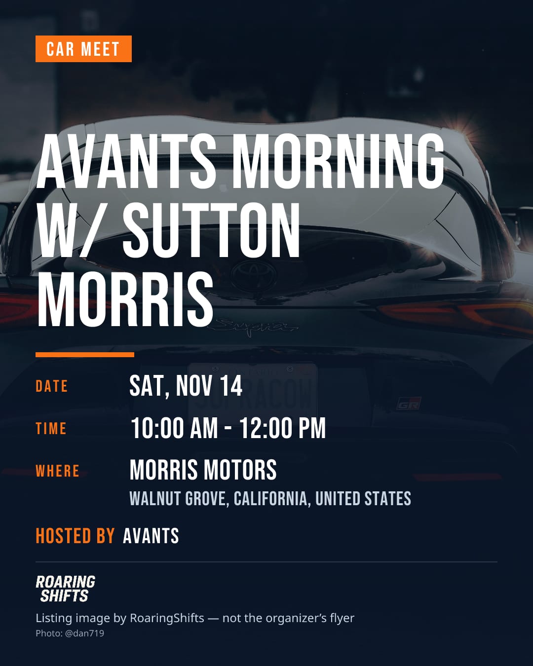Avants Morning w/ Sutton Morris flyer