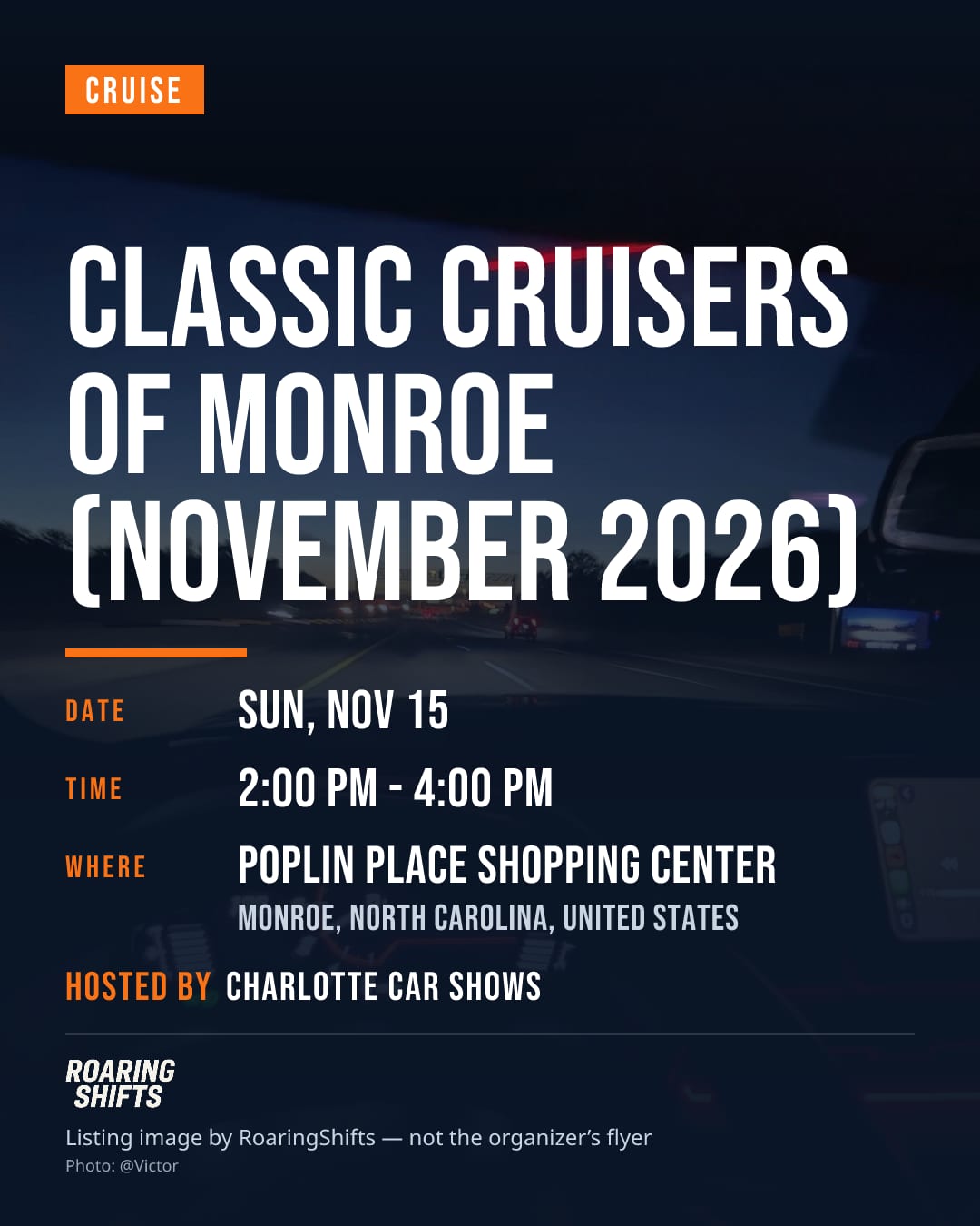 Classic Cruisers of Monroe (November 2026) flyer