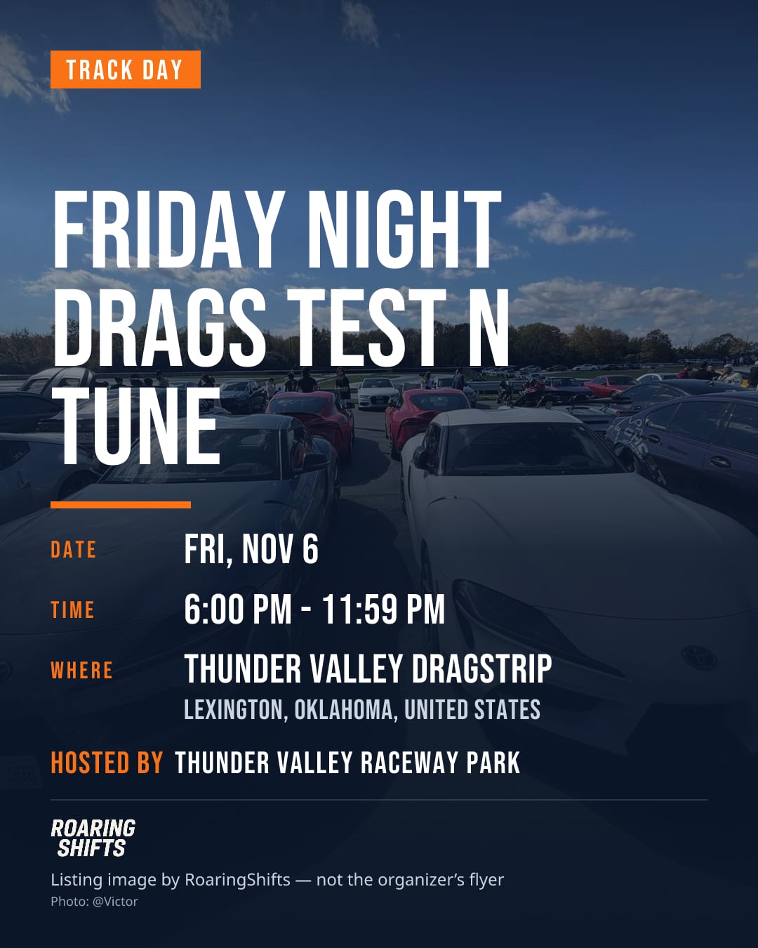 Friday Night Drags Test N Tune flyer