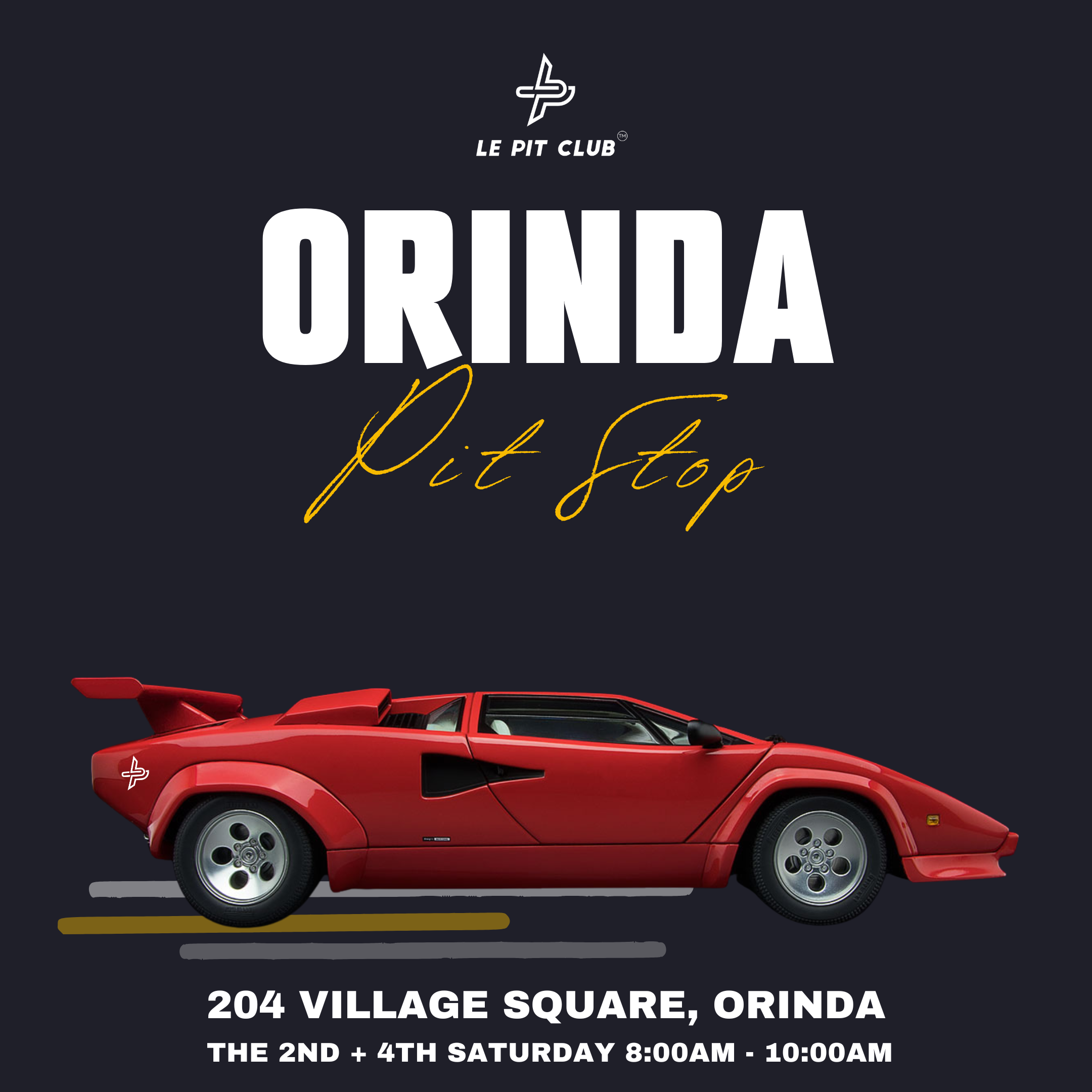 LPC Orinda Cafe Pit Stop flyer
