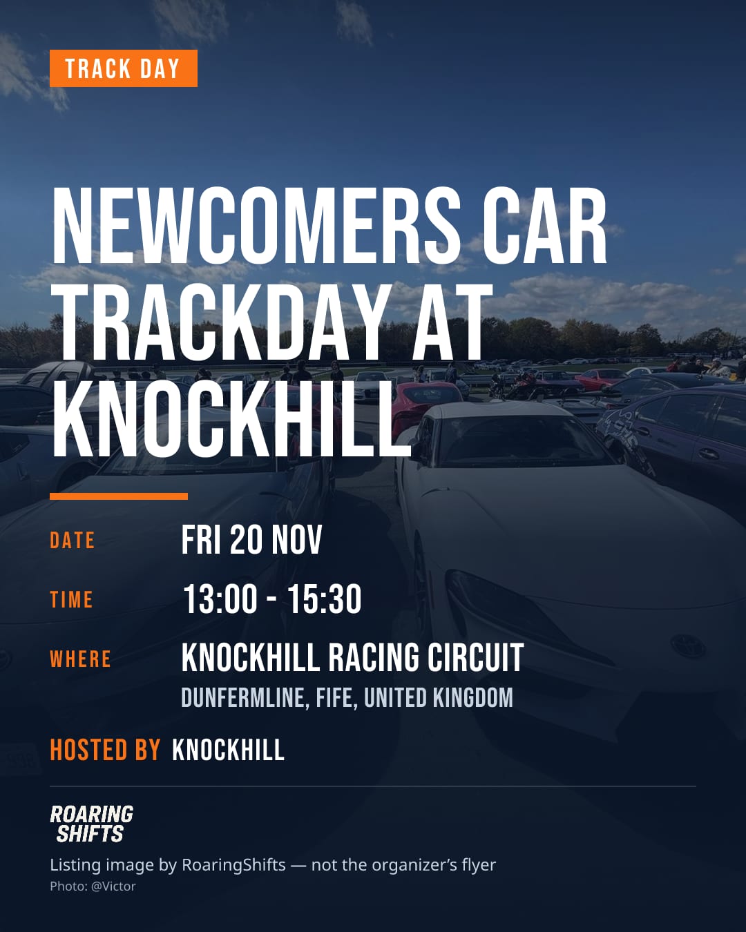 Newcomers Car Trackday at Knockhill flyer