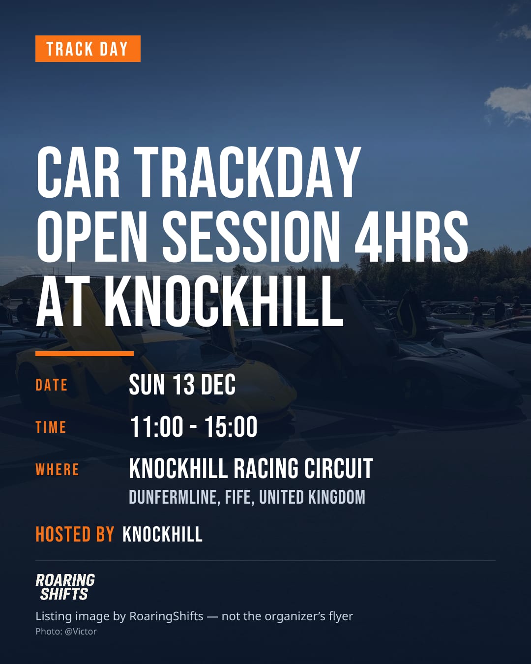 Car Trackday Open Session 4hrs at Knockhill flyer