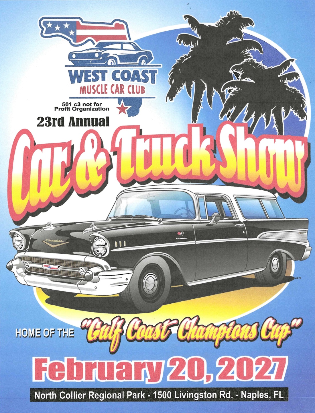 West Coast Muscle Car Club 23rd Annual Car & Truck Show flyer