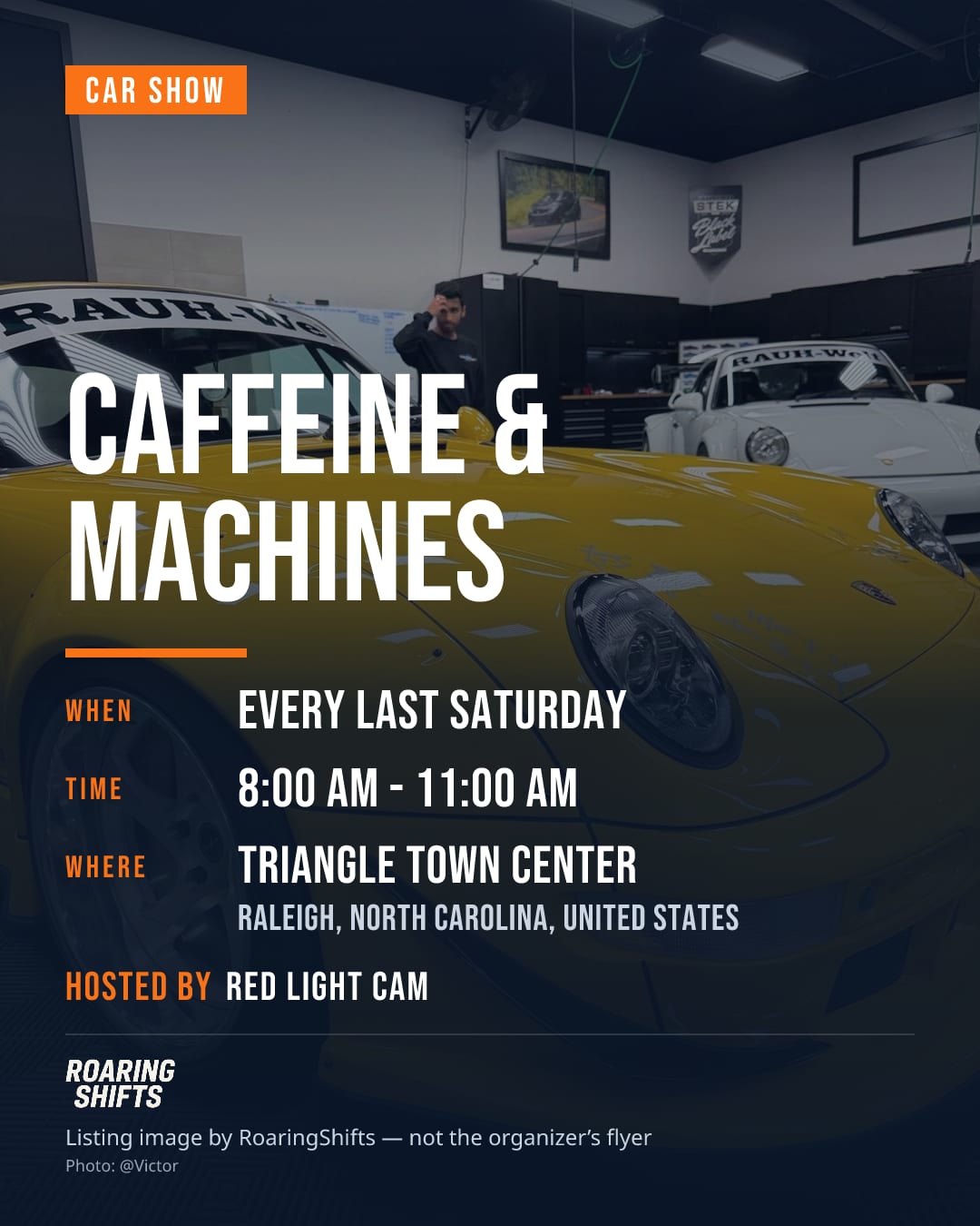 Caffeine & Machines flyer