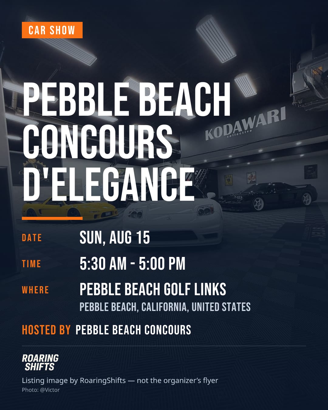 Pebble Beach Concours d’Elegance flyer