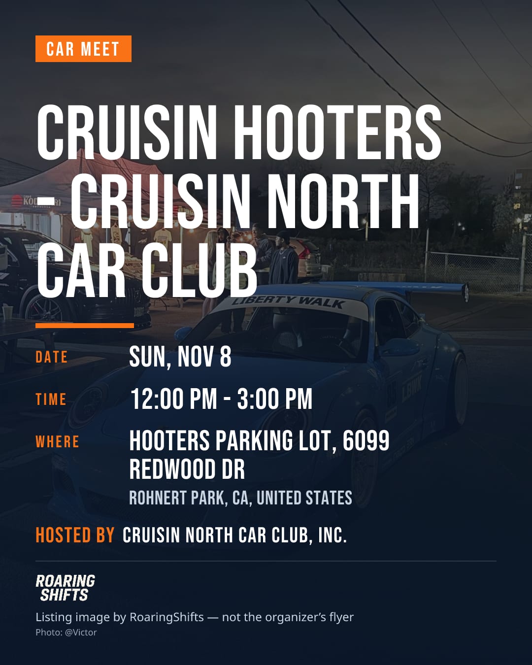Cruisin Hooters - Cruisin North Car Club flyer