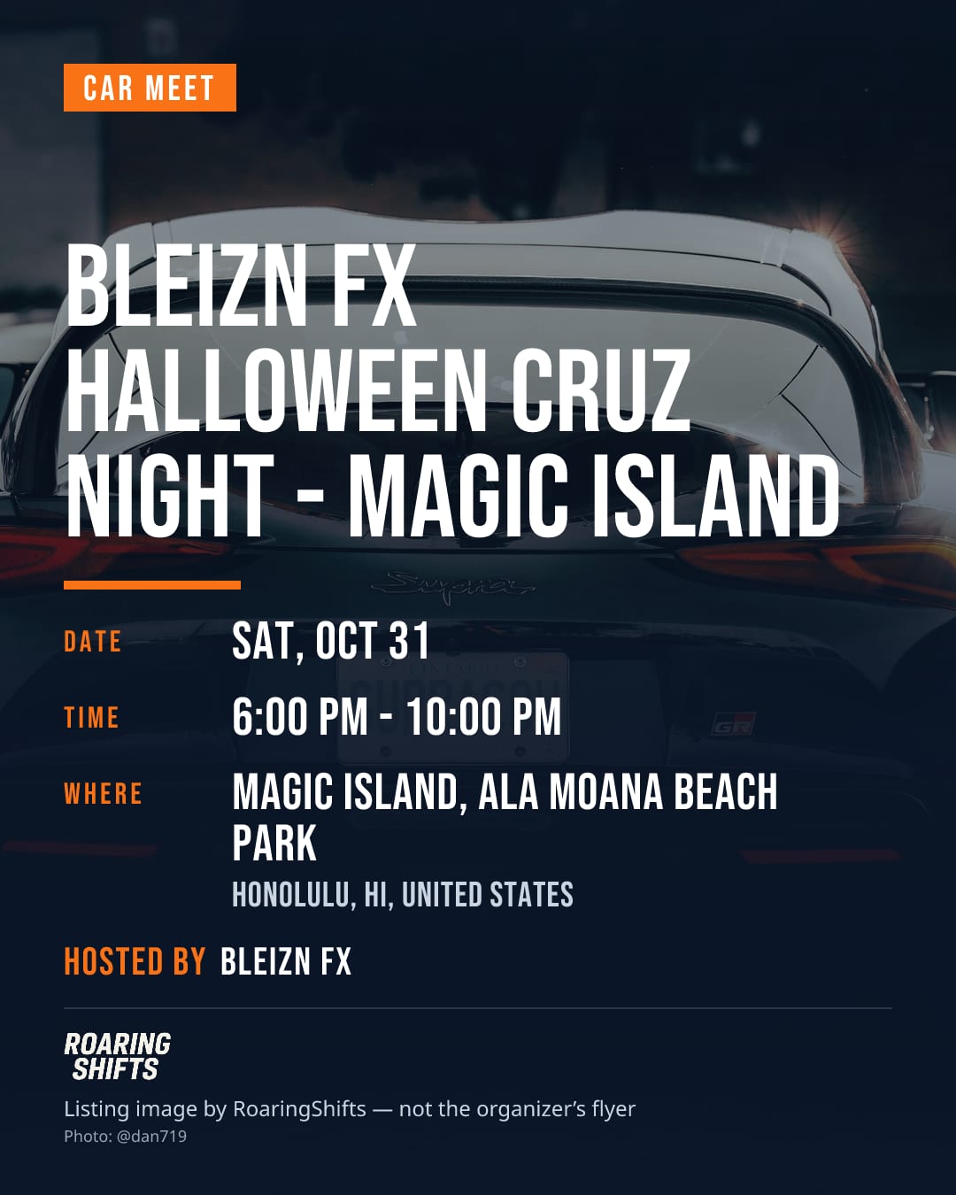 BLEIZN FX Halloween Cruz Night - Magic Island flyer
